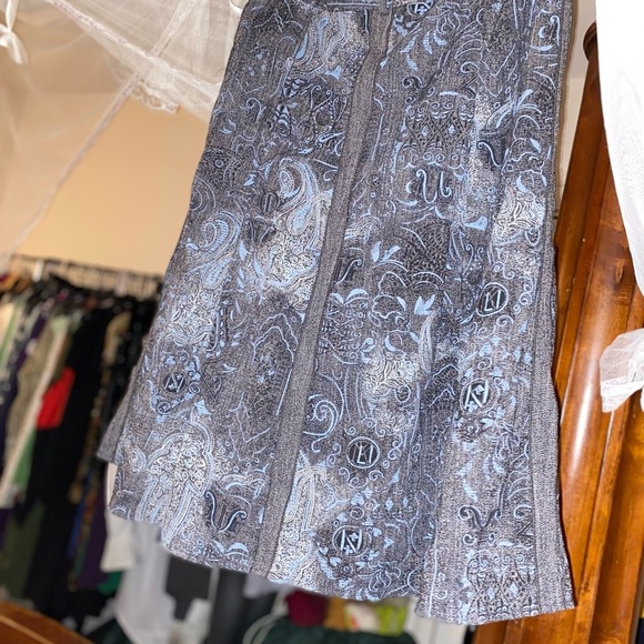 Blue and grey skirt beautiful - Picture 2 of 3